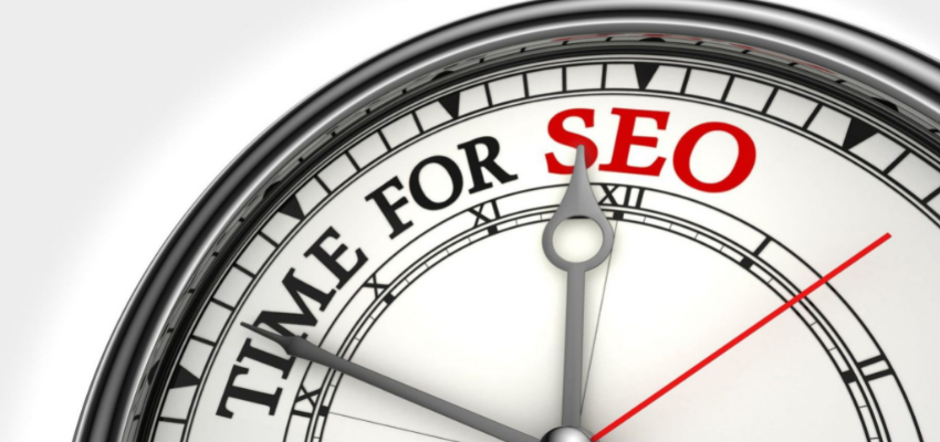 Clock showing time for SEO optimization